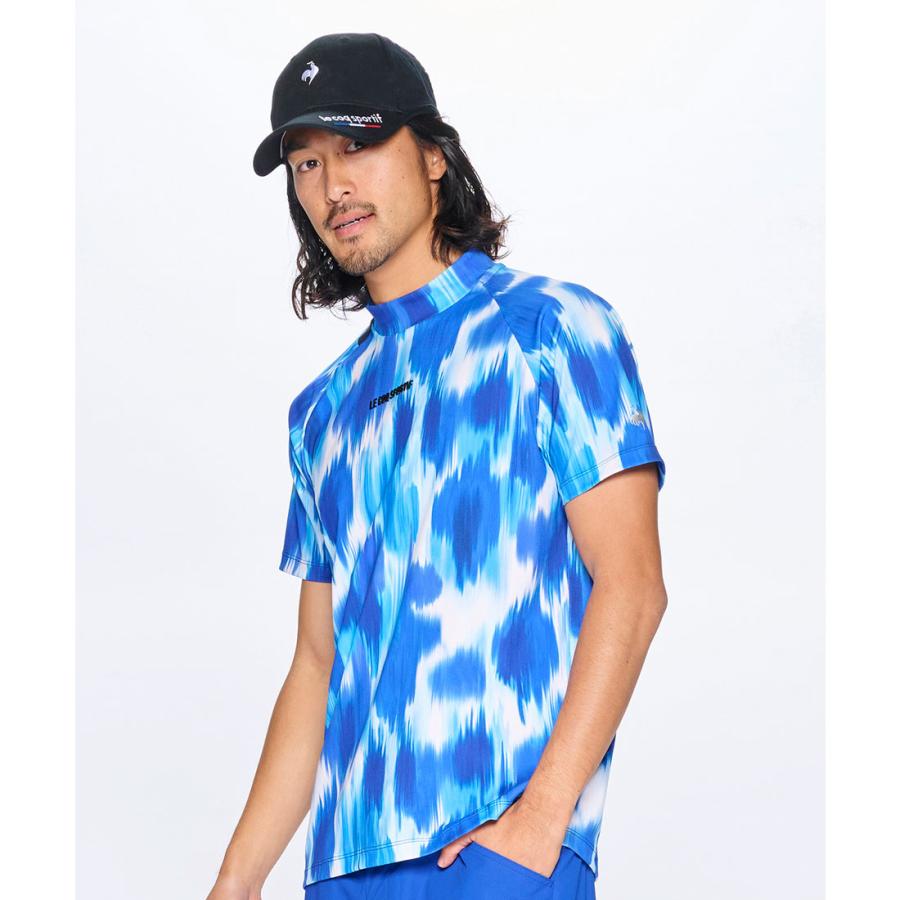 ルコック ゴルフ LG5SHS52M 部分メッシュ モックネック 半袖 シャツ le