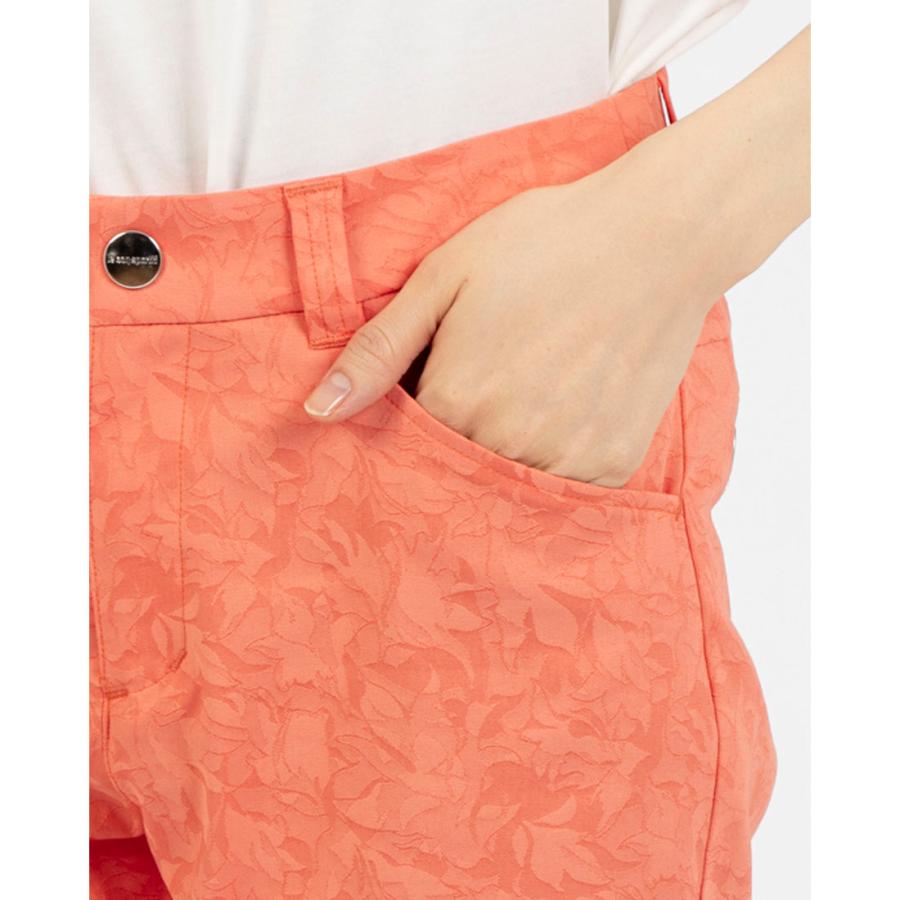 RIJOUME golf ストレッチジャガードカプリパンツ　リーフ柄　新品 ルコックスポルティフ ゴルフ le coq sportif golf 【RIJOUME