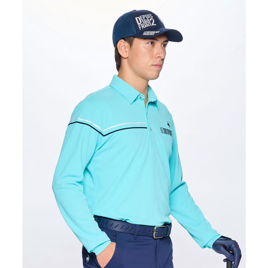 ルコックスポルティフ(lecoqsportif)ゴルフウェア 吸汗速乾 鹿の子 長袖シャツ LG5SLS00M NV00(Me… le coq sportif GOLF（ルコックスポルティフ ゴルフ） 公式 ルコック