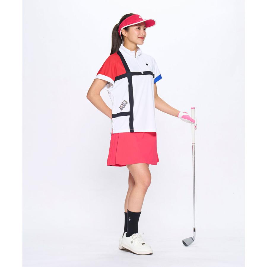 未使用【ルコックスポルティフ】プリーツ ゴルフ スカート 吸汗速乾UPF50 紺 le coq sportif GOLF ルコックゴルフ スカート レディース 下