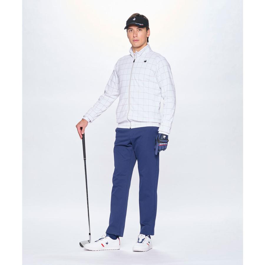 美品【ルコックスポルティフ】洗濯可能 ゴルフ ニット セーター 総柄 L 紺×白 le coq sportif GOLF セール 公式 ルコックスポルティフ ゴルフ