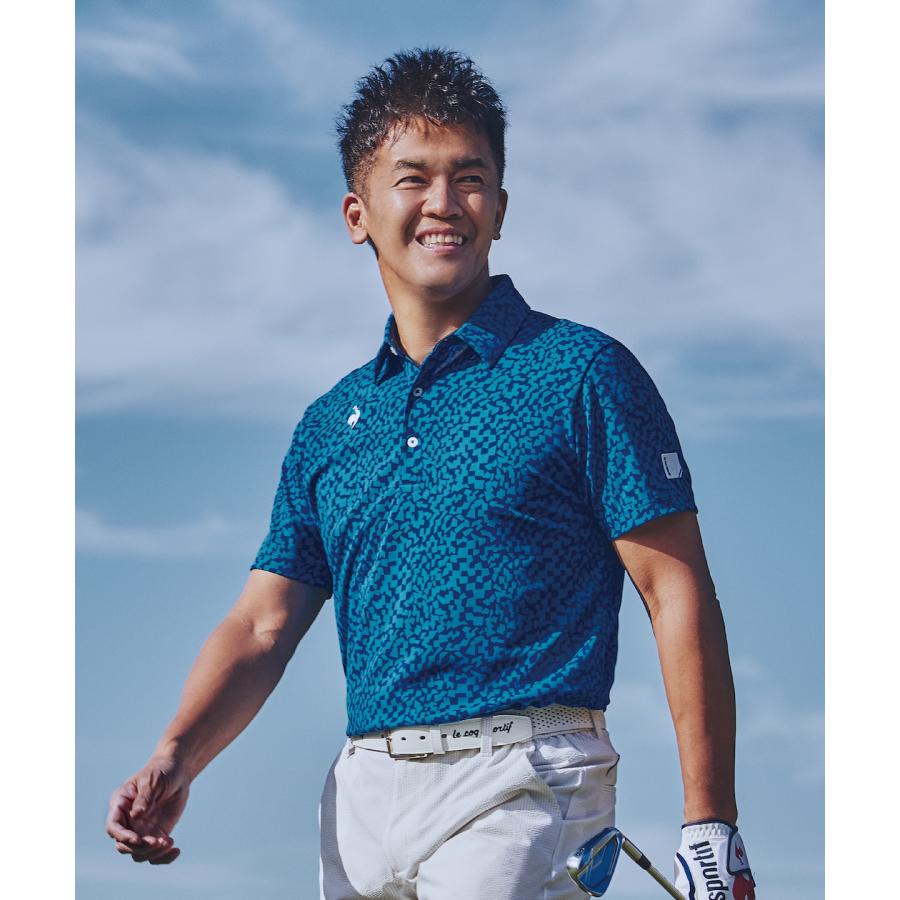 専用【定価2.8万円】PGG マーブル模様 ゴルフシャツ サイズ1 le coq sportif GOLF（ルコックスポルティフ ゴルフ） 公式 ミナモ柄
