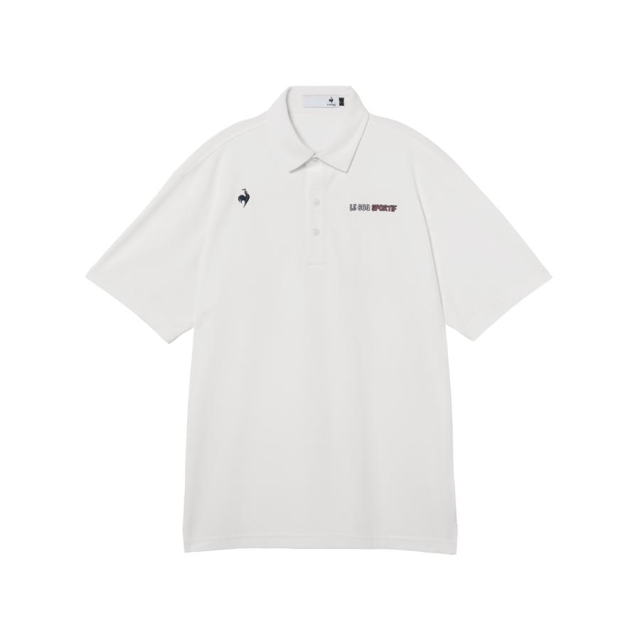ラフロッグ　半袖シャツ　ホワイト　ビッグロゴ　大きいサイズ　XL ゴルフ le coq sportif GOLF（ルコックスポルティフ ゴルフ） 公式 ルコック