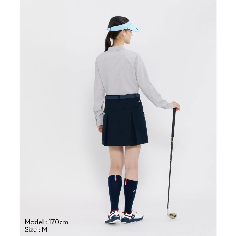 22,990円　ルコックゴルフ　M　セットアップ　白シャツ　紺色スカート le coq sportif GOLF（ルコックスポルティフ ゴルフ） 公式 フルボタン