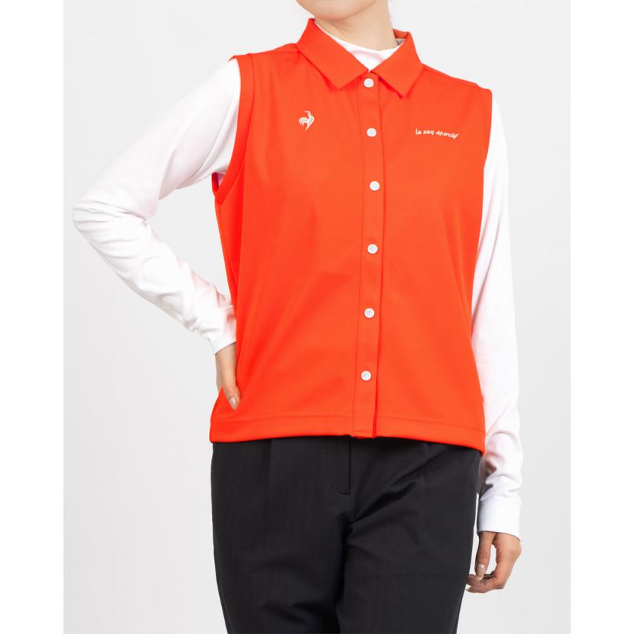 新品ルコックスポルティフ　スウェットベスト＋アンダーセット　オレンジL le coq sportif GOLF（ルコックスポルティフ ゴルフ） 公式 スウェット