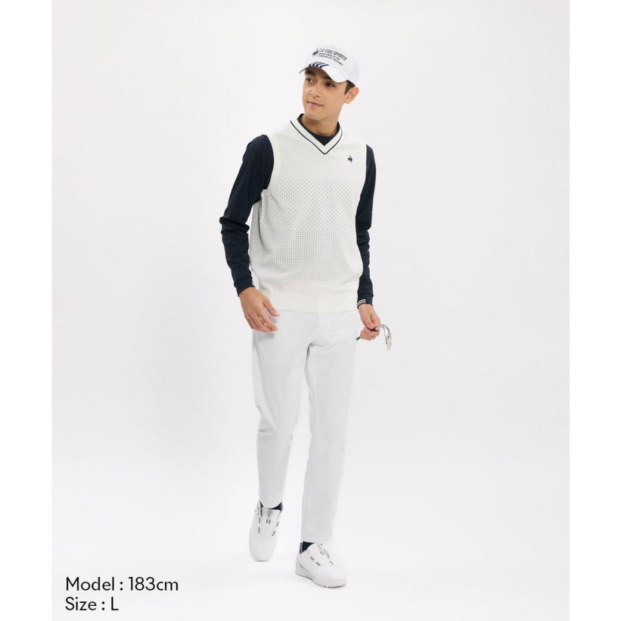 新品 ラッセルノ ゴルフ ゲーム ニット ベスト ホワイト XL6 ゴルフウェア le coq sportif GOLF（ルコックスポルティフ ゴルフ） 公式 ルコック