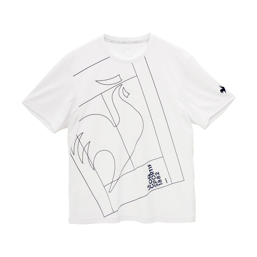 ルコックスポルティフ テニスウェア半袖Tシャツ QTMQJA00白 メンズL新品 le coq sportif 公式 ルコックスポルティフ テニス プラクティスT