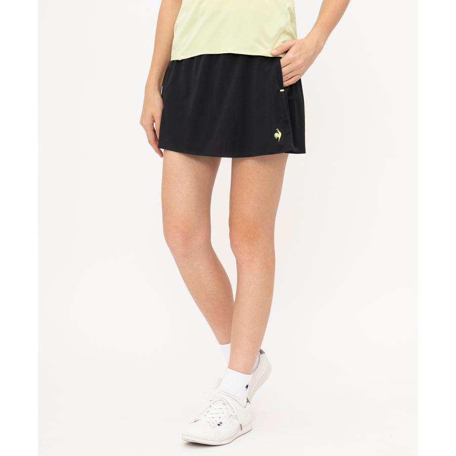 ルコック　テニススコート　冬　黒 le coq sportif 公式 ルコックスポルティフ テニス ゲーム
