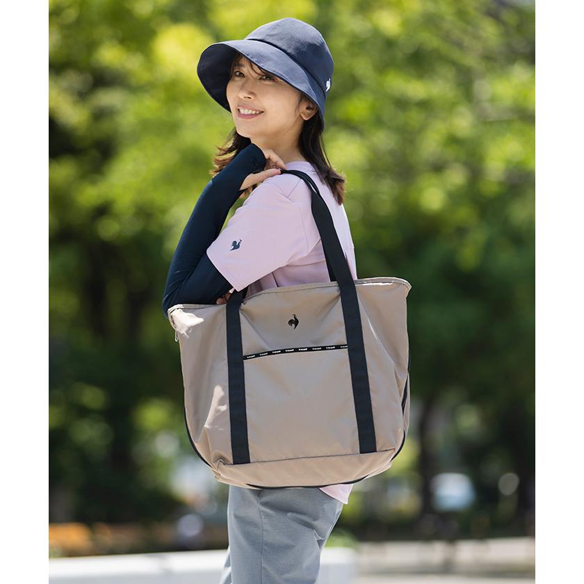 女性用　ゴルフ用防寒帽子　バック le coq sportif（ルコックスポルティフ） 公式 2WAYサンバイザー