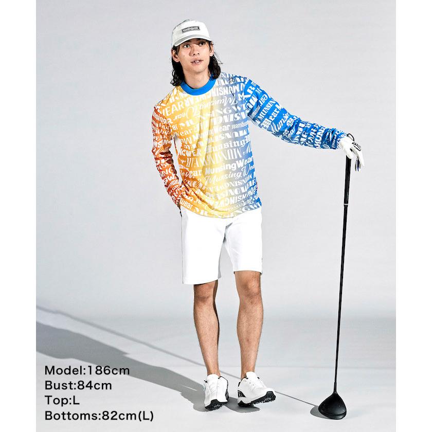 【新品】マンシングウェア　モックネック長袖シャツ　蓄熱保温　М　ヒートナビゴルフ Munsingwear 公式 マンシングウェア ボーダーモックネック長袖