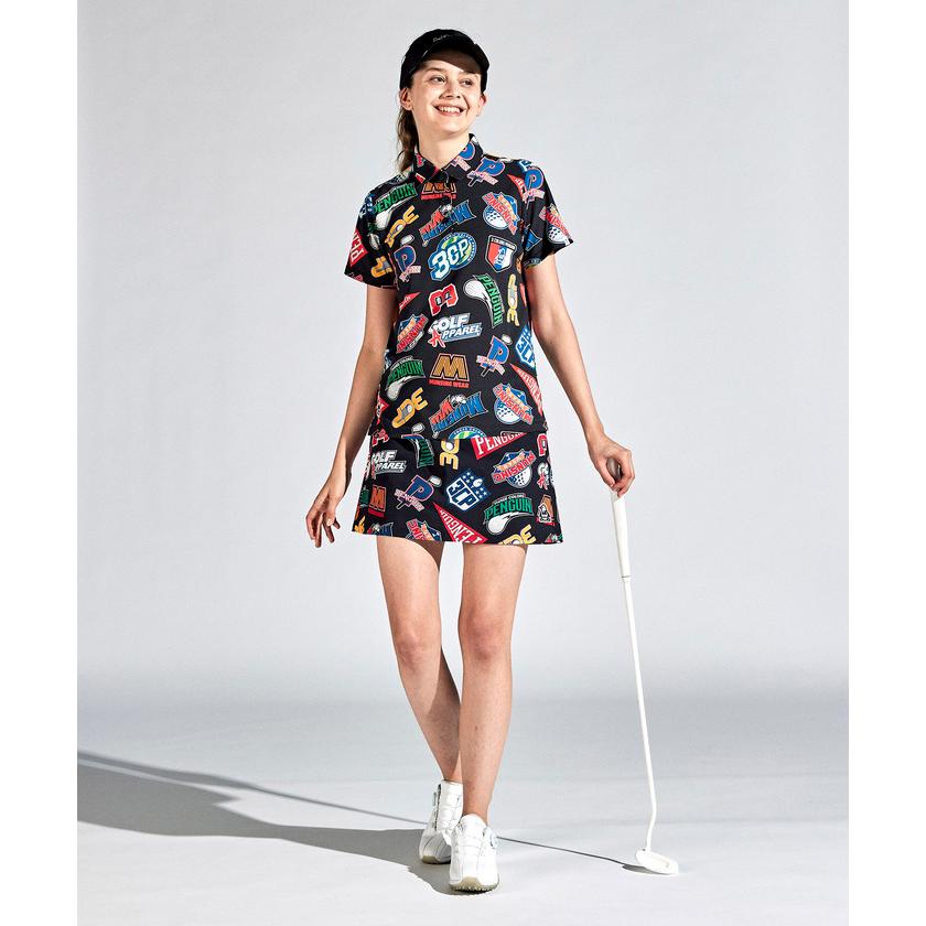 Munsingwear セール 公式 マンシングウェア 総柄半袖ポロシャツ