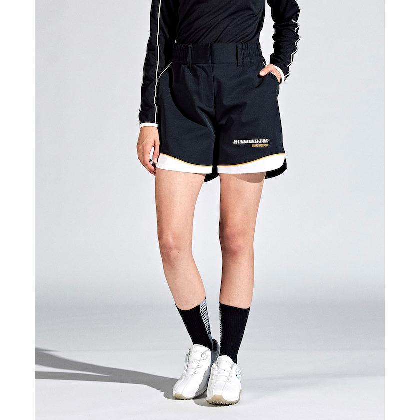 新品タグ付き‼️【マンシングウェア】神白 ロゴリングゴルフハーフパンツレディースM マンシングウェア Munsingwear 神白ハーフパンツ -デサント