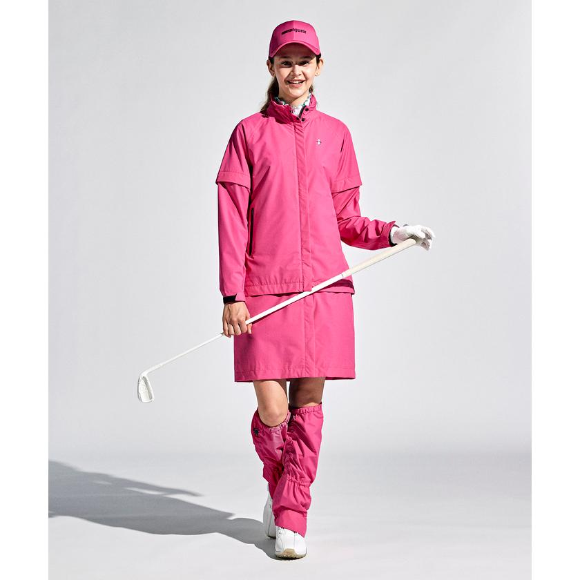 ルコックスポルティフ レディース 防風レインスーツ【ピンク/ネイビー/Ｍ】新品！ ルコックスポルティフ レディース 防風レインスーツ【ピンク
