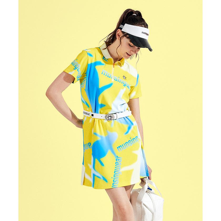 マンシングウェア　ワンピース L ペンギン柄 Munsingwear セール 公式 マンシングウェア ハーフジップ