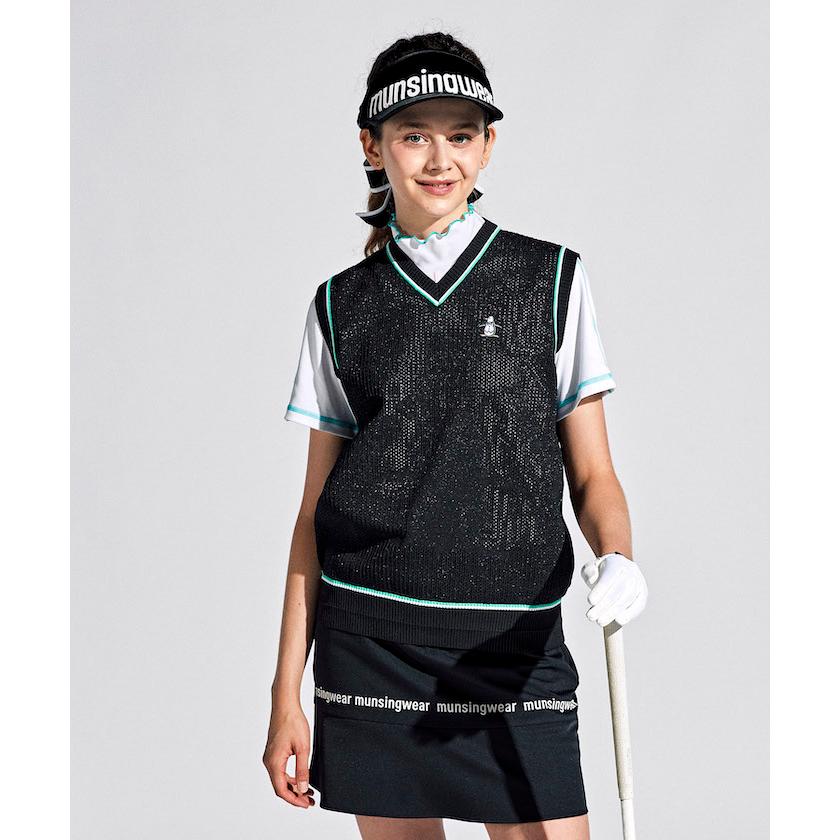 Munsingwear 公式 マンシングウェア メッシュ編み ニットベスト