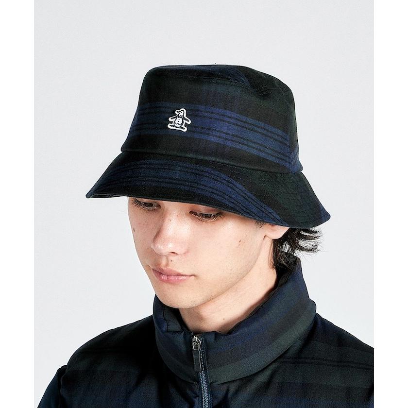 Munsingwear 公式 マンシングウェア チェック柄 バケットハット