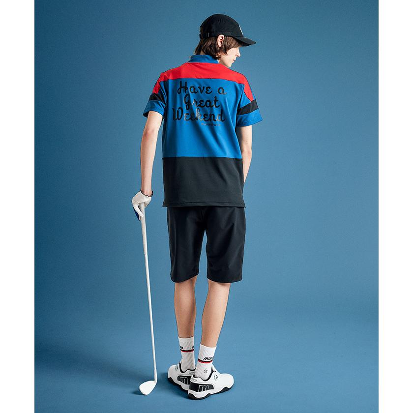 新品正規品【TFW49/M】高ストレッチ　UPF50　半袖モックネックシャツ 新品正規品【TFW49/M】高ストレッチ UPF50 半袖モックネックシャツ