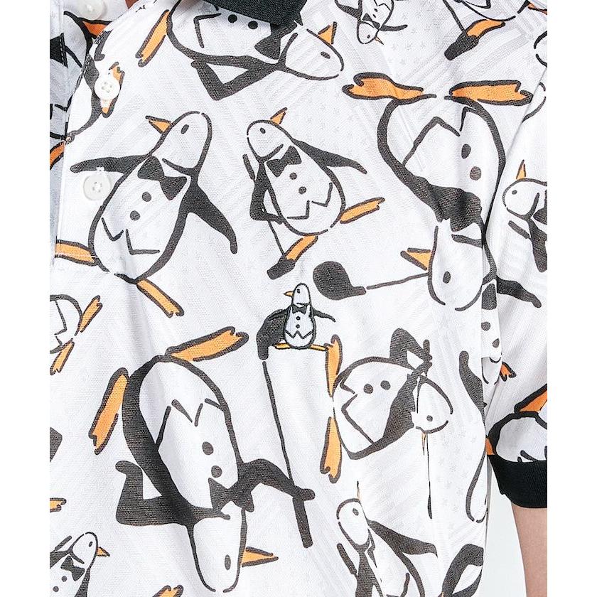 Munsingwear 公式 マンシングウェア ペンギン総柄半袖ポロシャツ Munsingwear 公式 マンシングウェア ペンギン総柄半袖ポロシャツ