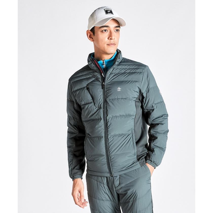 AIMANT GOLF エマンゴルフ 裏起毛 ジップブルゾン スウェット M Munsingwear 吸湿発熱 ハーフジップカットソー -デサントストア