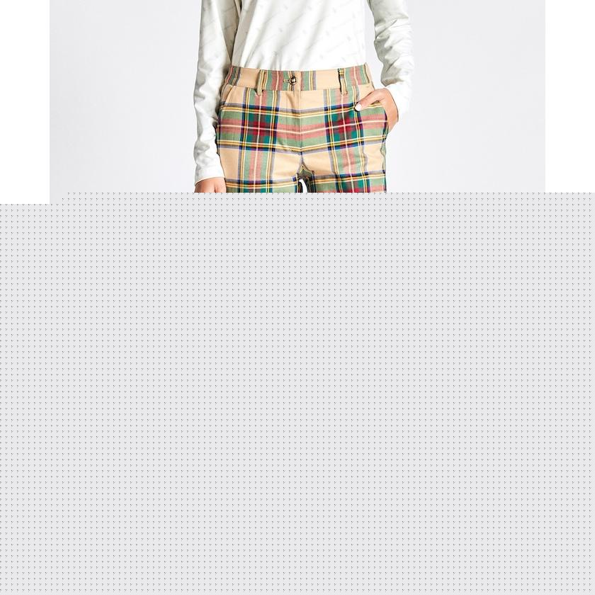 Munsingwear 公式 マンシングウェア ツイルチェック9分丈パンツ