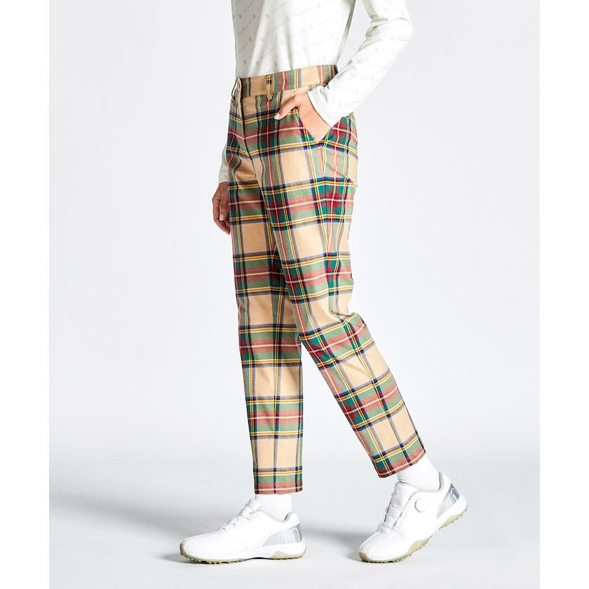 Munsingwear 公式 マンシングウェア ツイルチェック9分丈パンツ Munsingwear 公式 マンシングウェア ツイルチェック9分丈パンツ