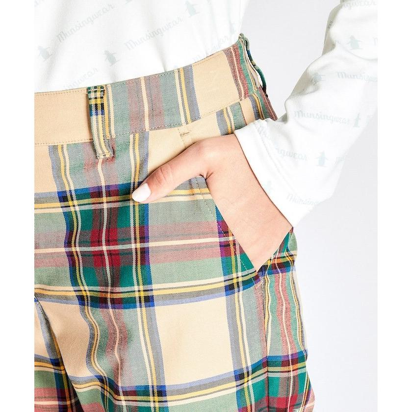 Munsingwear 公式 マンシングウェア ツイルチェック9分丈パンツ Munsingwear 公式 マンシングウェア ツイルチェック9分丈パンツ