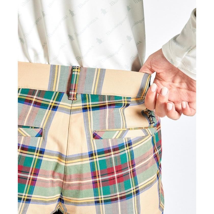 Munsingwear 公式 マンシングウェア ツイルチェック9分丈パンツ