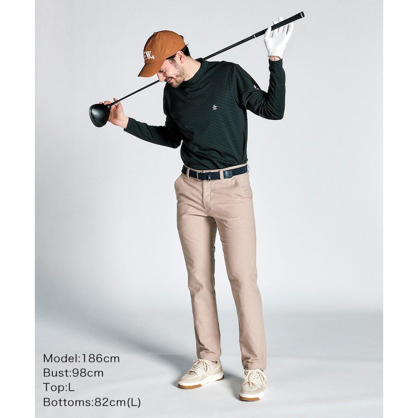 Munsingwear 公式 マンシングウェア スエード調 ロングパンツ メンズ