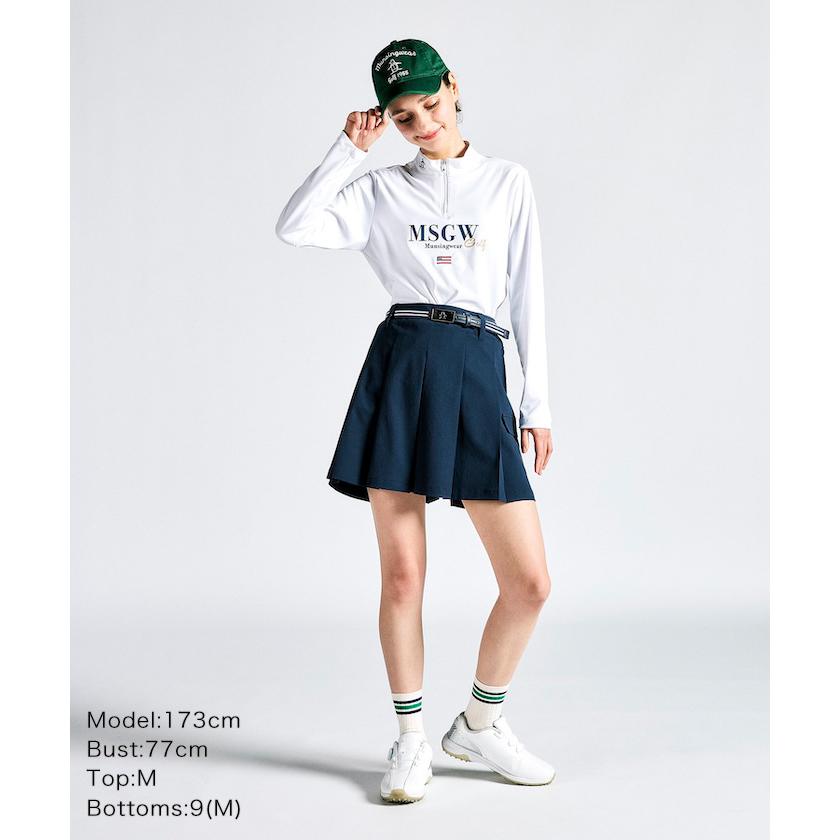 未使用　マンシングウェア　レディース　ゴルフ　ストレッチ長袖ハーフジップシャツ descente-store_mg4fls30l