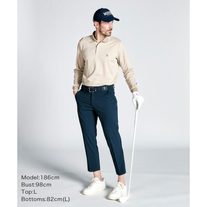 Munsingwear（マンシングウェア） 公式 ロゴジャカード 長袖ポロシャツ