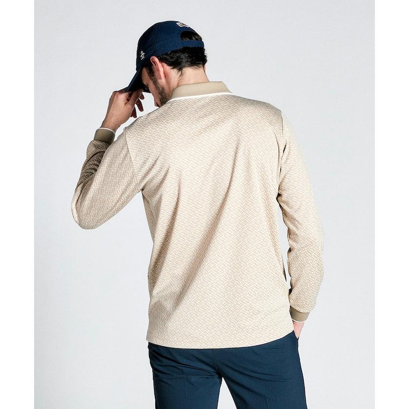 Munsingwear（マンシングウェア） 公式 ロゴジャカード 長袖ポロシャツ