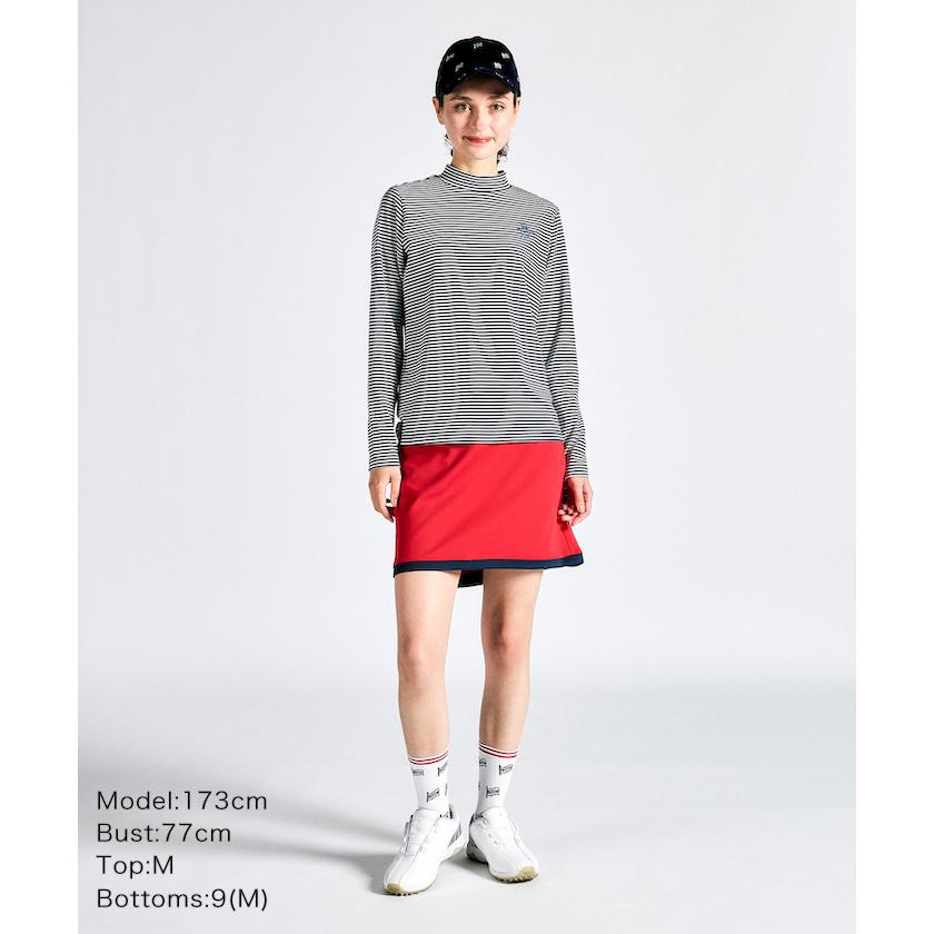 Munsingwear 公式 マンシングウェア ボーダーモックネック長袖シャツ 
