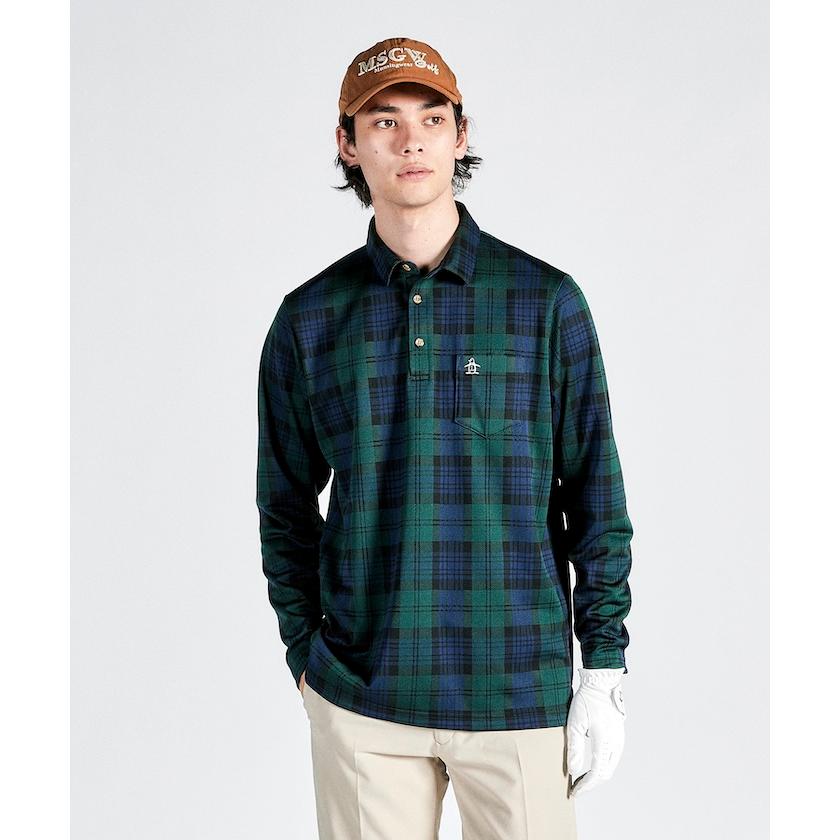 Munsingwear 公式 マンシングウェア チェックジャカード 長袖 Munsingwear 公式 マンシングウェア チェックジャカード 長袖
