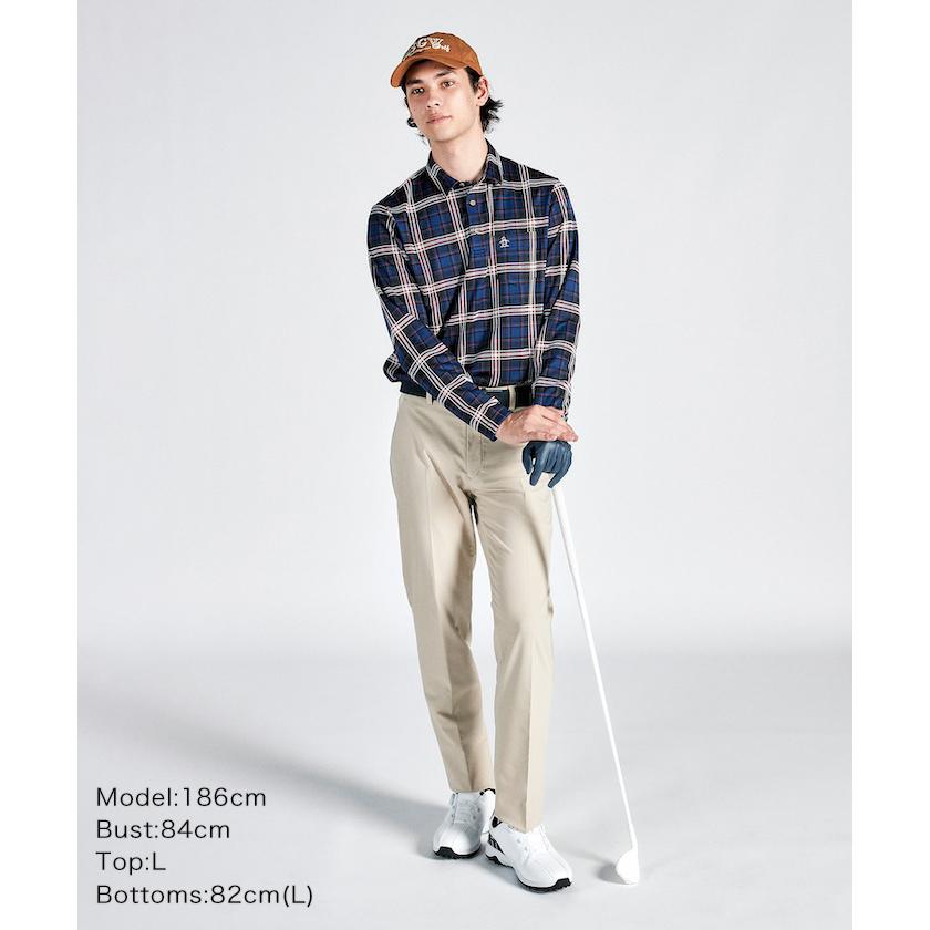 Munsingwear 公式 マンシングウェア チェックジャカード 長袖 Munsingwear 公式 マンシングウェア チェックジャカード 長袖