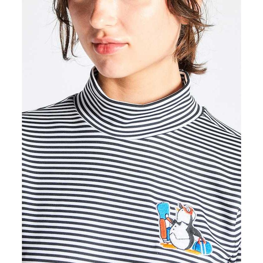 Munsingwear 公式 マンシングウェア ボーダーハイネックシャツ