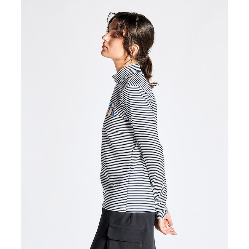 Munsingwear 公式 マンシングウェア ボーダーハイネックシャツ