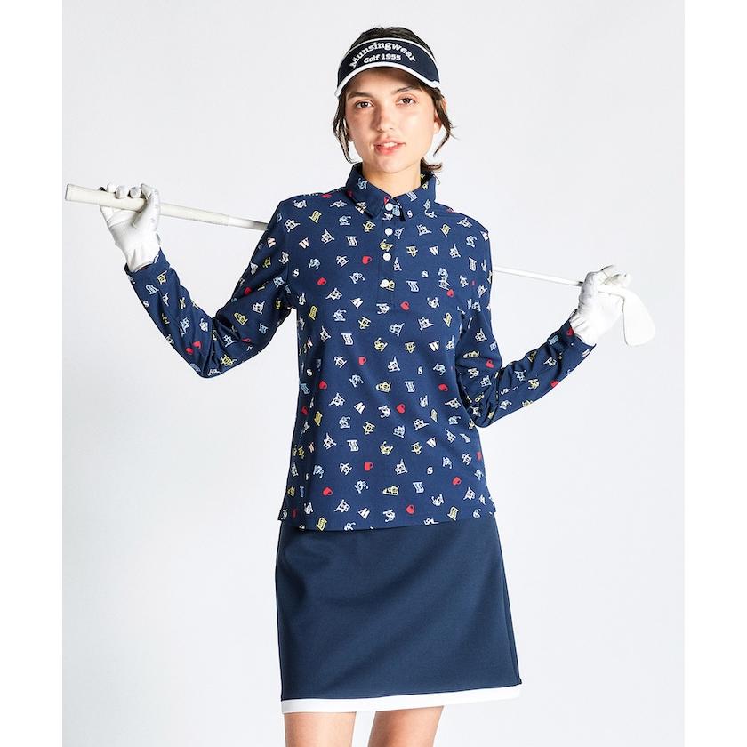 Munsingwear 公式 マンシングウェア 長袖ポロシャツ レディース