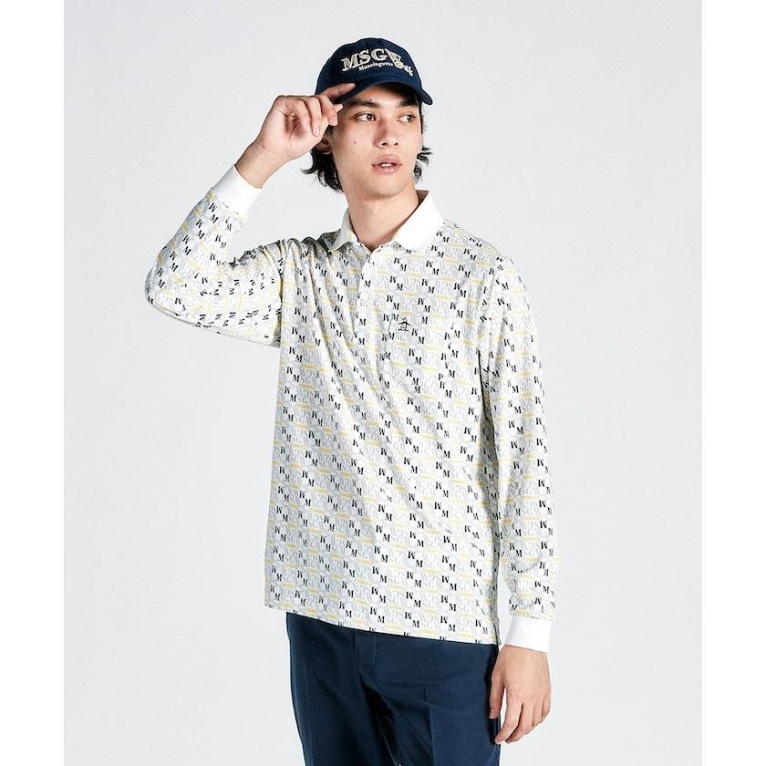 Munsingwear 公式 マンシングウェア 総柄長袖ポロシャツ メンズ