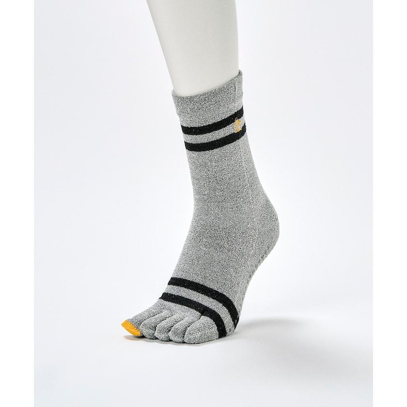 Munsingwear ボーダー長袖モックネックシャツLLとソックス5足セット Munsingwear（マンシングウェア） 公式 ミドル丈 5本指ソックス