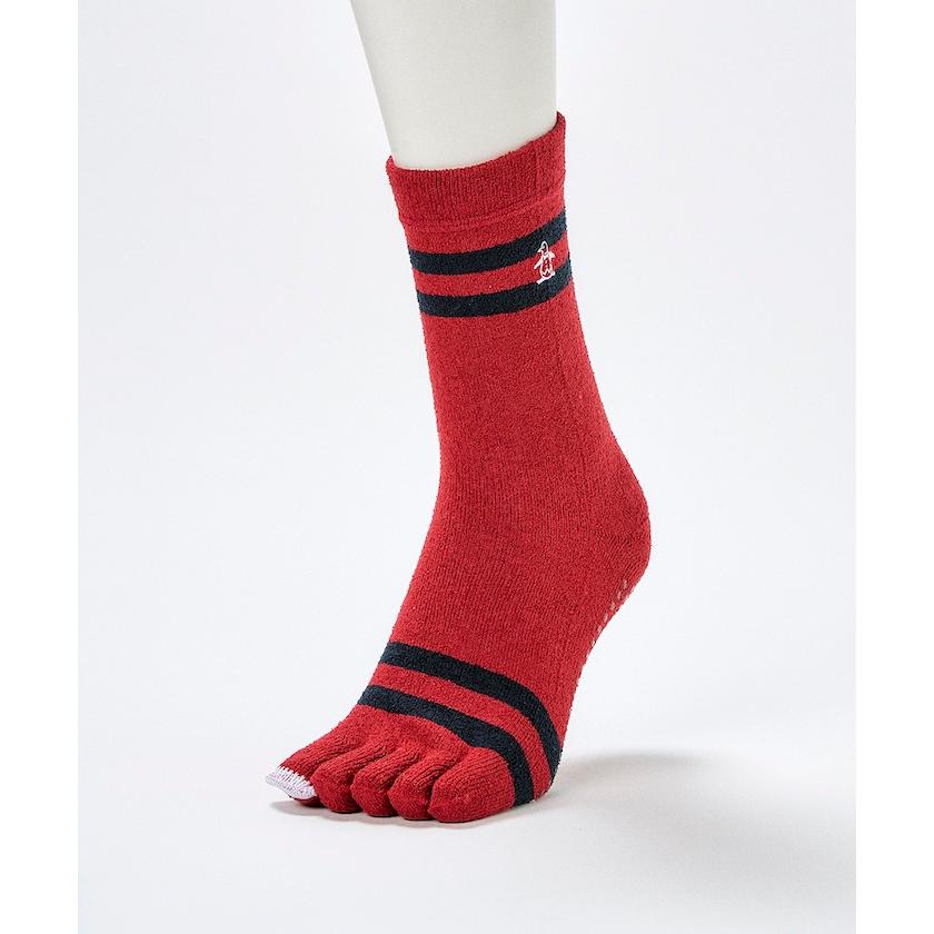 Munsingwear ボーダー長袖モックネックシャツLLとソックス5足セット Munsingwear（マンシングウェア） 公式 ミドル丈 5本指ソックス
