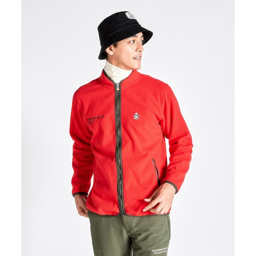【Munsingwear】マンシングウェア フルジップ　ゴルフジャケット・　新品 Munsingwear マンシングウェア ジャケットブルゾン レッド
