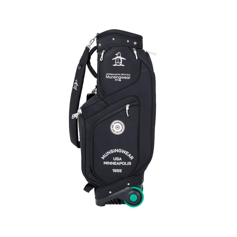 【値下げしました♥】マンシングウェア　キャディバックキャスター付　電車移動に最適 Munsingwear キャスター付きキャディバッグ -デサントストア-DESCENTE