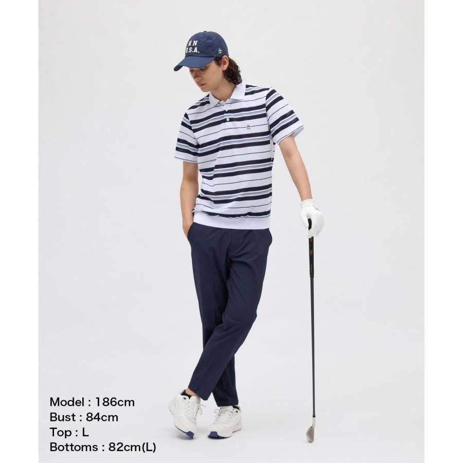 Munsingwear（マンシングウェア） 公式 先染めボーダー半袖ポロシャツ