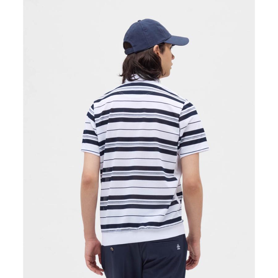 Munsingwear（マンシングウェア） 公式 先染めボーダー半袖ポロシャツ