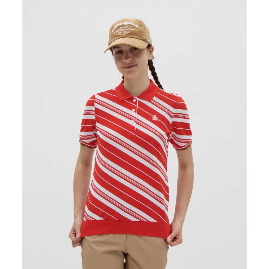 Munsingwear（マンシングウェア） 公式 バイアスストライプ裾リブ半袖