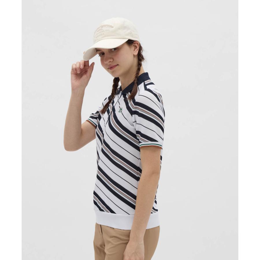 Munsingwear（マンシングウェア） 公式 バイアスストライプ裾リブ半袖