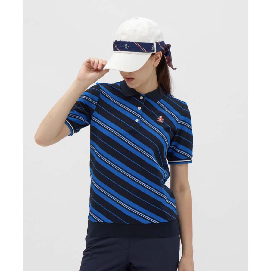 Munsingwear（マンシングウェア） 公式 バイアスストライプ裾リブ半袖