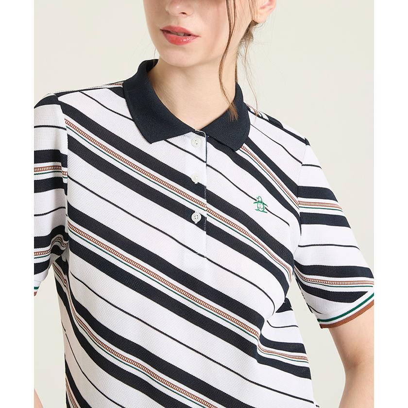 Munsingwear（マンシングウェア） 公式 バイアスストライプ裾リブ半袖