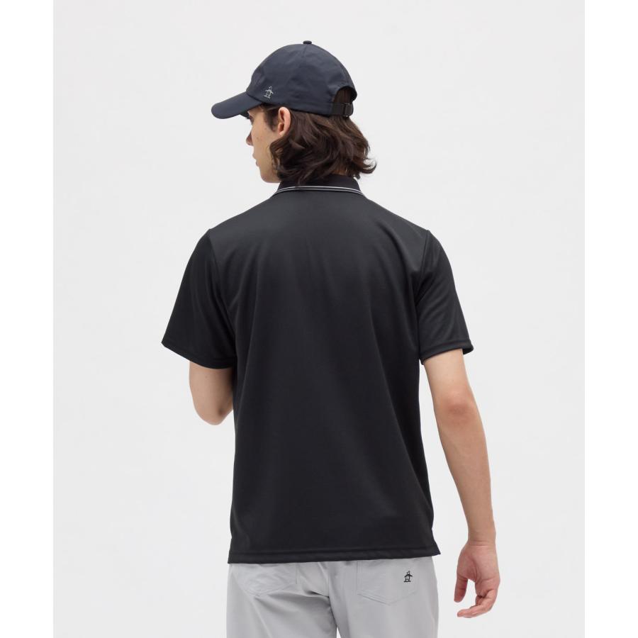 【マンシングウェア】美品 ポロシャツ 袖ロゴ ブラック Lサイズ メンズ Original Penguin by Munsingwear（オリジナルペンギン バイ