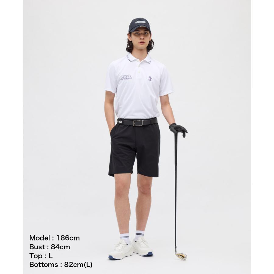 サイズ：3L MUNSING WEAR マンシングウェア  半袖ポロシャツ  ブラック系 [240101486898] ゴルフウェア メンズ ストスト マンシングウェア Munsingwear 吸汗速乾ストレッチチェッカー